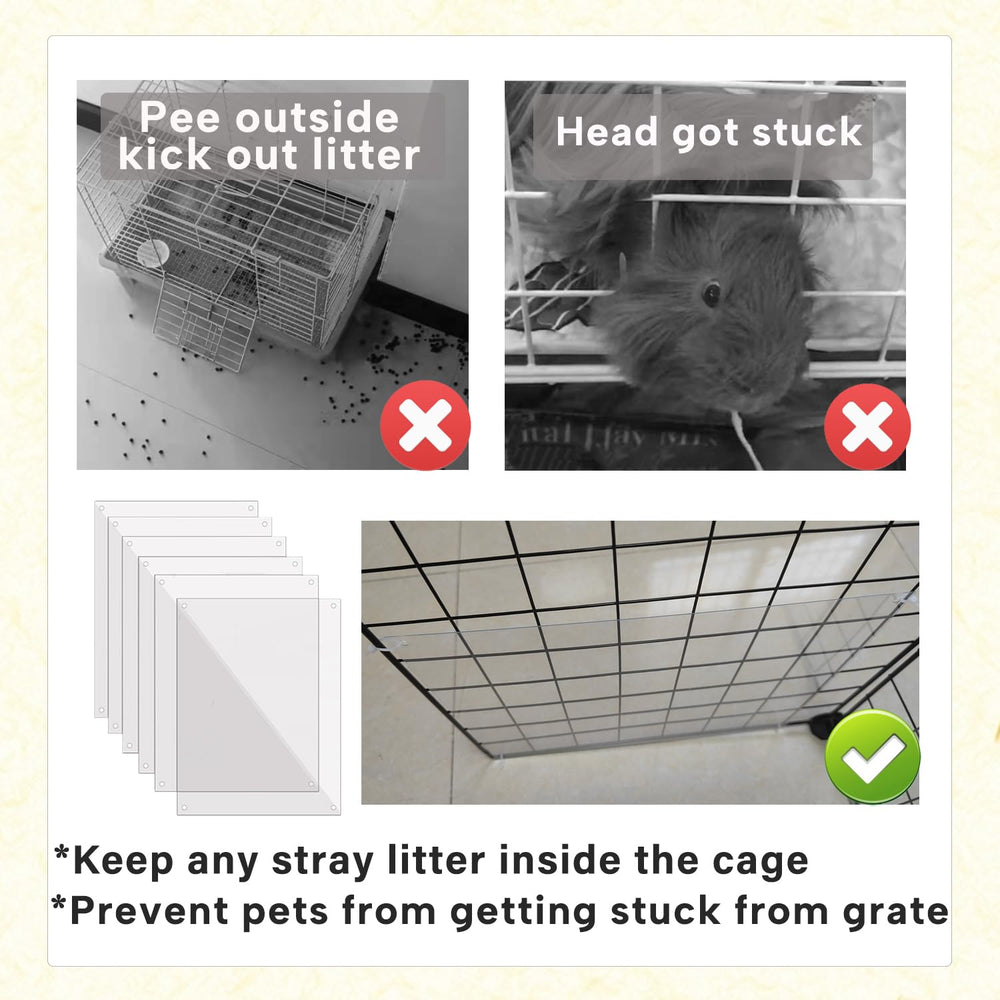 Barrière d’urine KEYIDE pour cage animale, transparente et pratique.