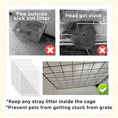 Barrière d’urine KEYIDE pour cage animale, transparente et pratique.