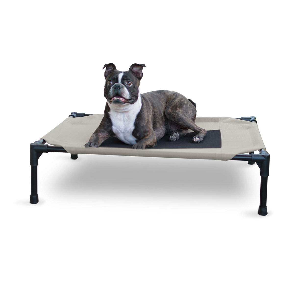 K&H Pet Cot avec cadre métallique robuste, idéal pour l'extérieur.