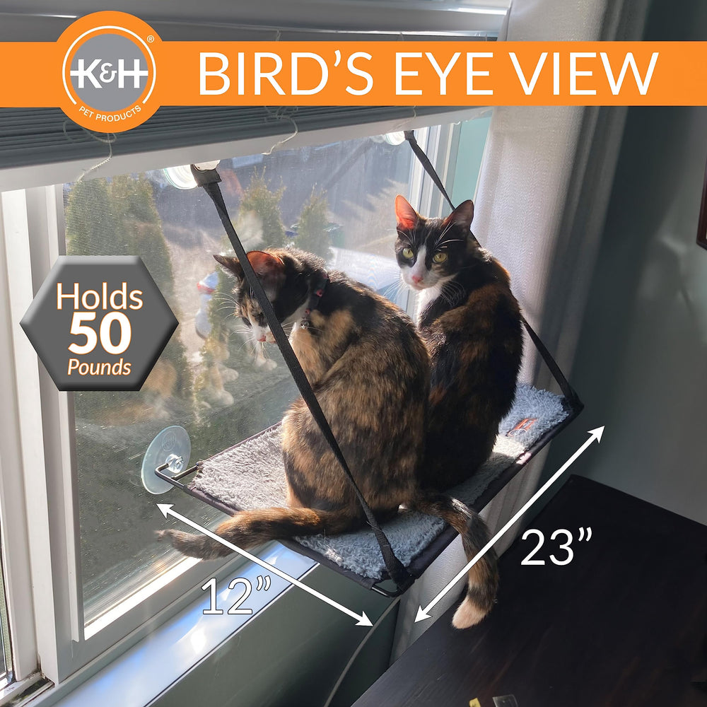 K&H Pet EZ Mount Window Sill: armature en acier robuste maintient le chat en place.