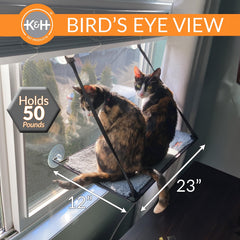 K&H Pet EZ Mount Window Sill: armature en acier robuste maintient le chat en place.
