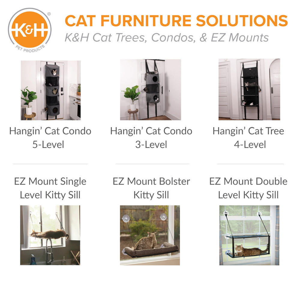 K&H Pet EZ Mount Window Sill: configuration multi-niveaux pour plusieurs chats.