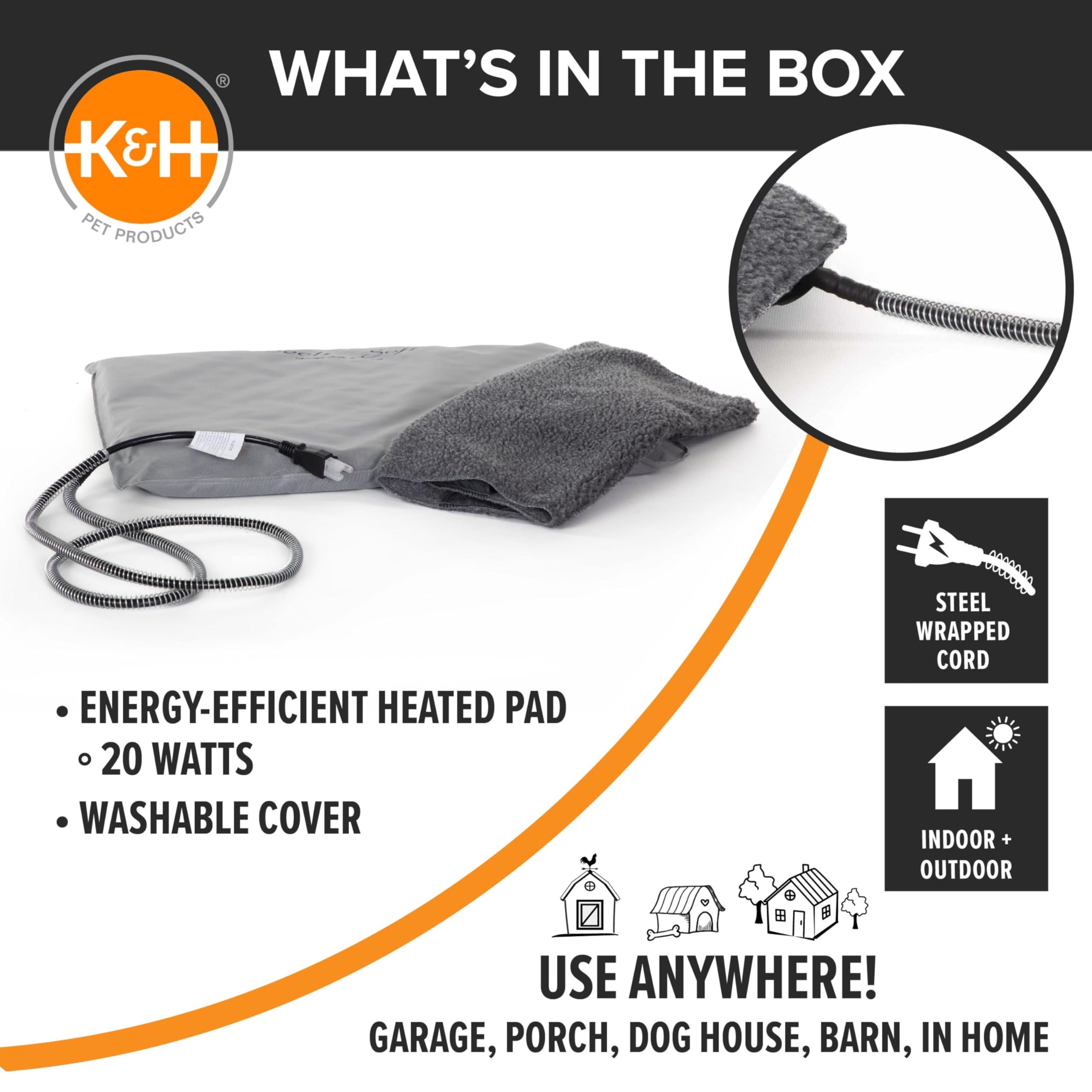 Utilisation intérieure et extérieure possible, adapté pour porches et garages.