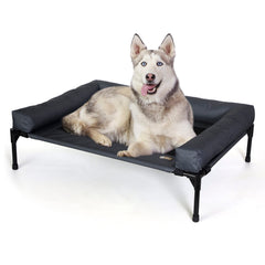 K&H Pet Products Lit surélevé pour chien avec rembourrage amovible pour plus de confort.