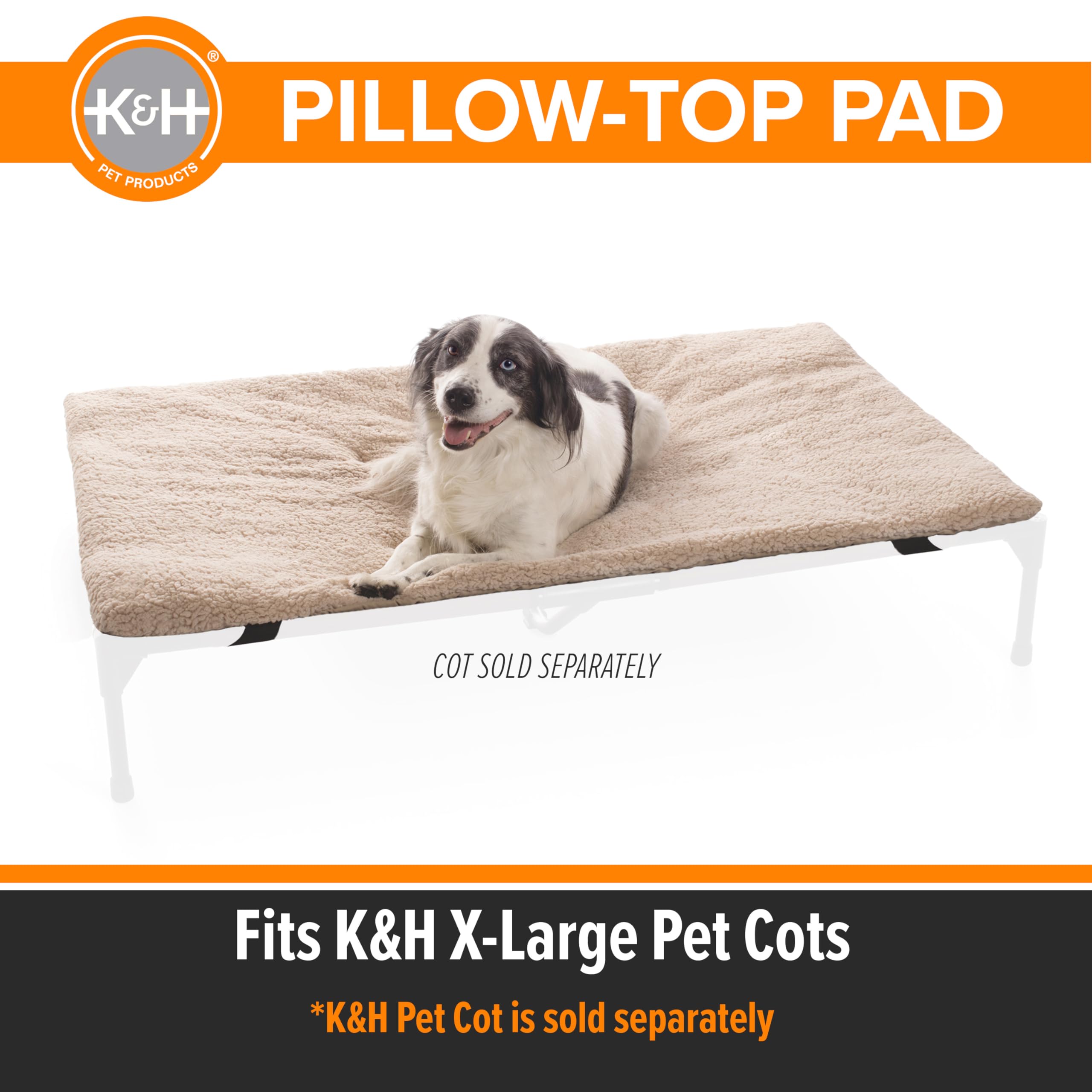 Coussin oreiller pour cot chiens K&H Pet Products, moelleux et durable.