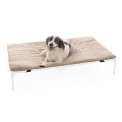 Coussin cot-pour-chien K&H Pet Products, douceur beige taupe et soutien moelleux.