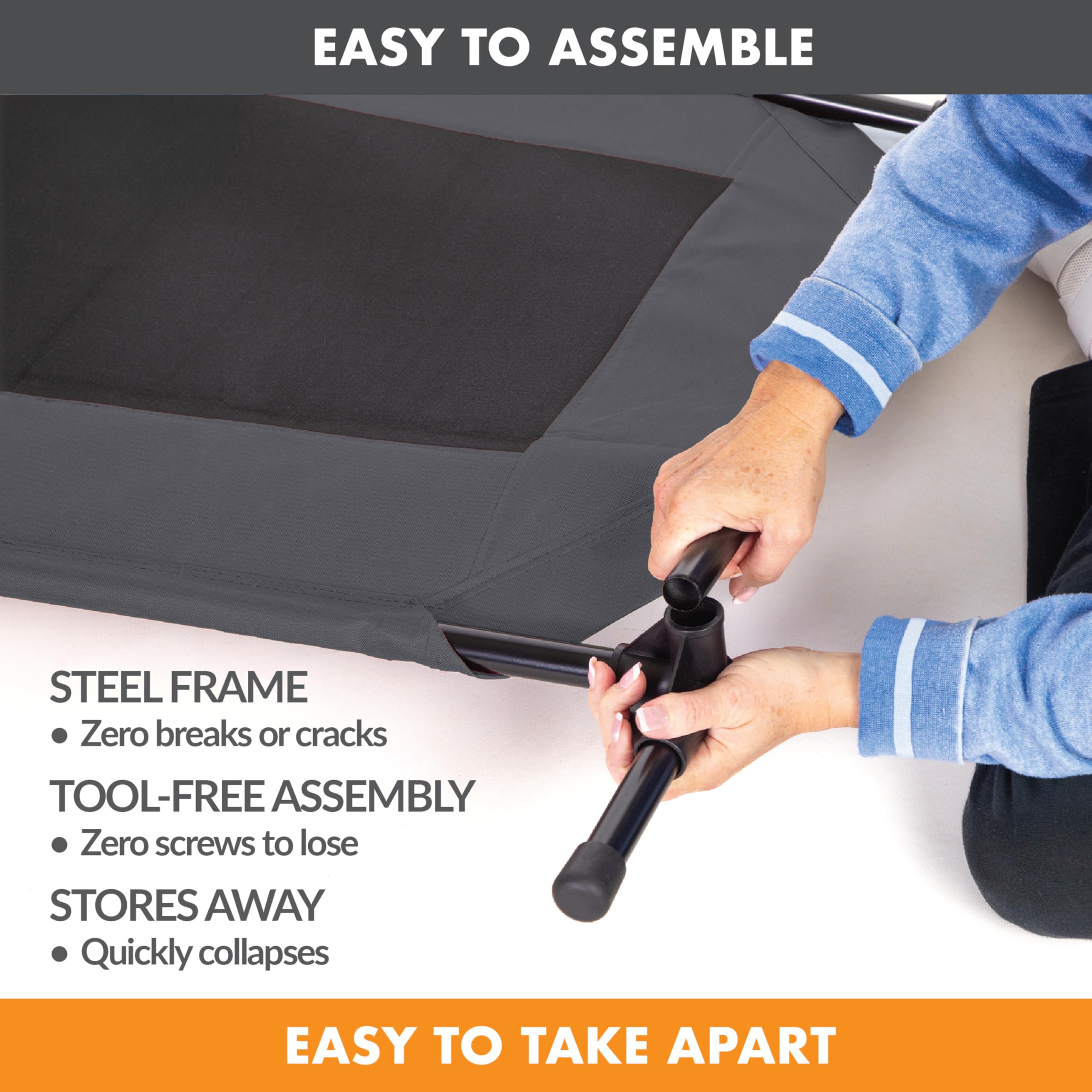Housse amovible lavable K&H Pet Products, nettoyage rapide et pratique.