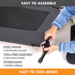Housse amovible lavable K&H Pet Products, nettoyage rapide et pratique.