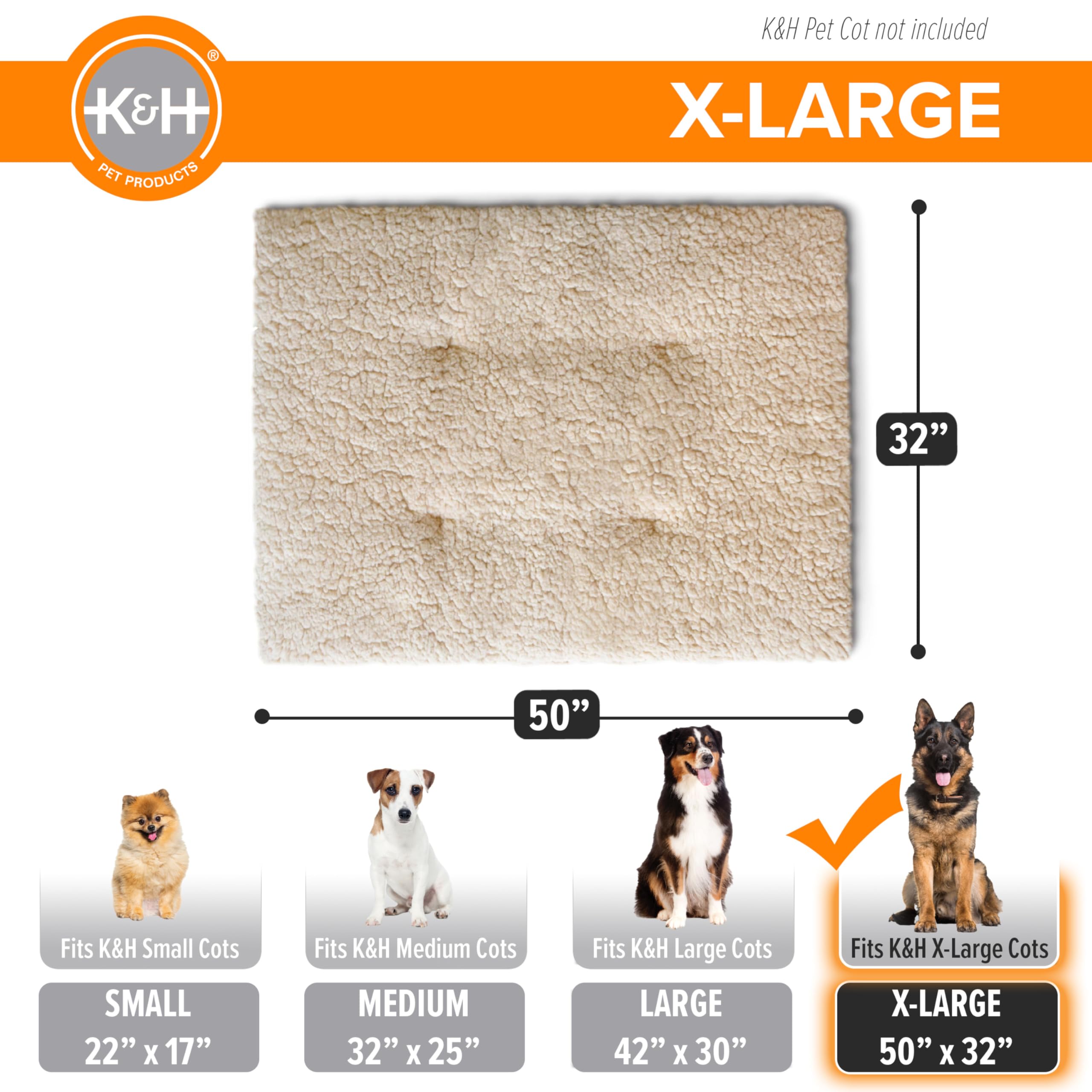 Coussin lavable en machine K&H, entretien rapide et pratique.