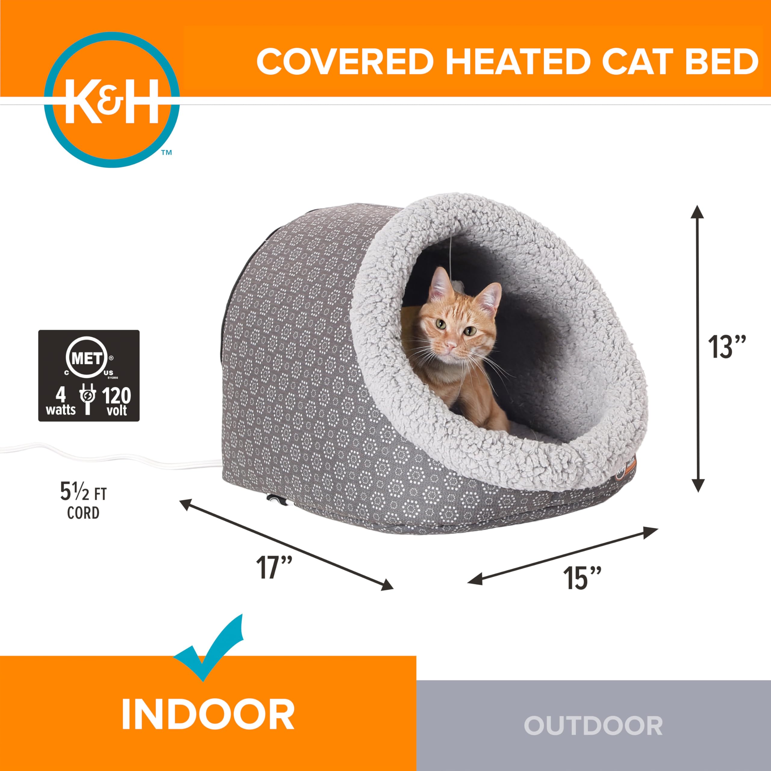 K&H Thermo-Pet Cave: chat explorant le tunnel chauffant, facile à utiliser