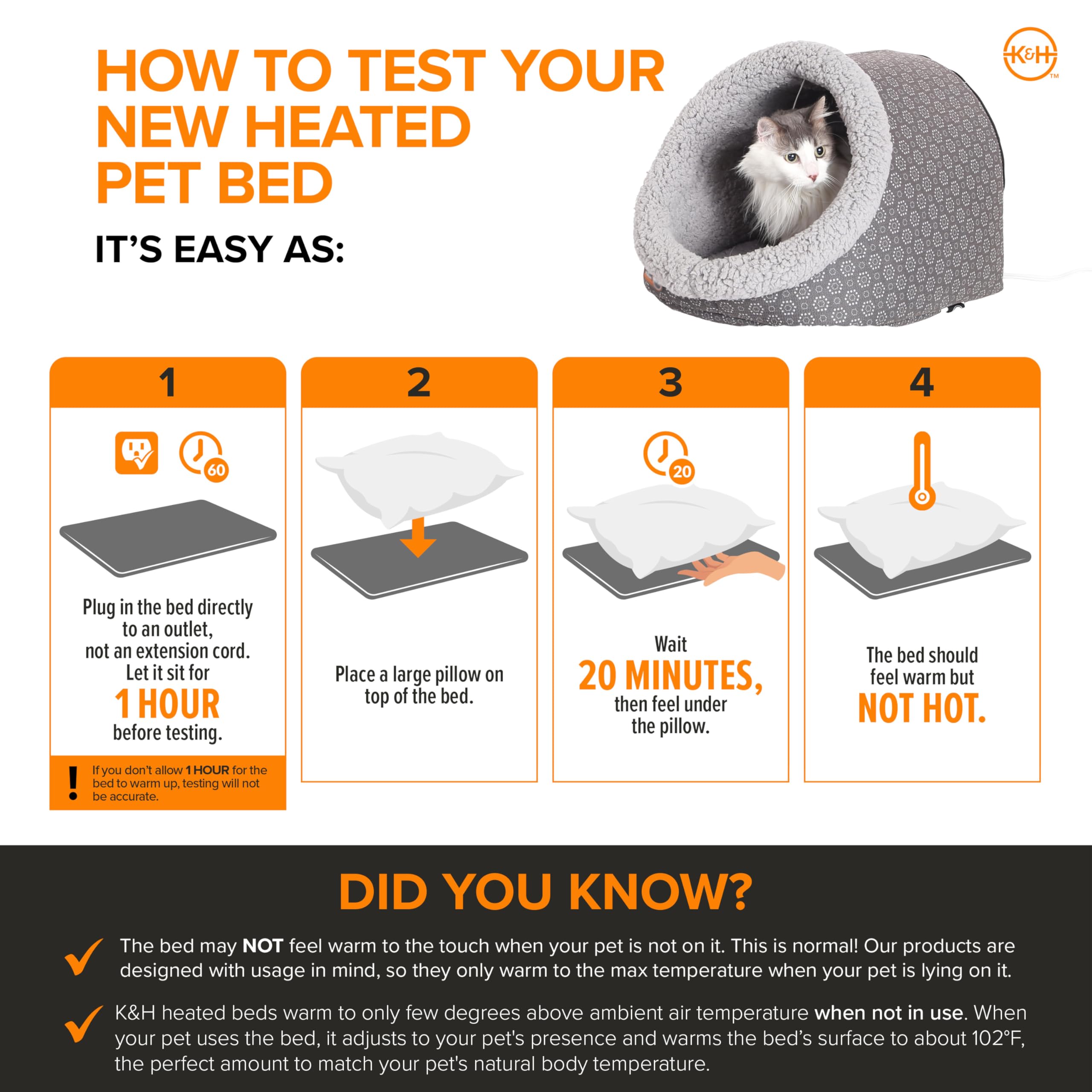 K&H Thermo-Pet Cave: structure en mousse qui garde sa forme