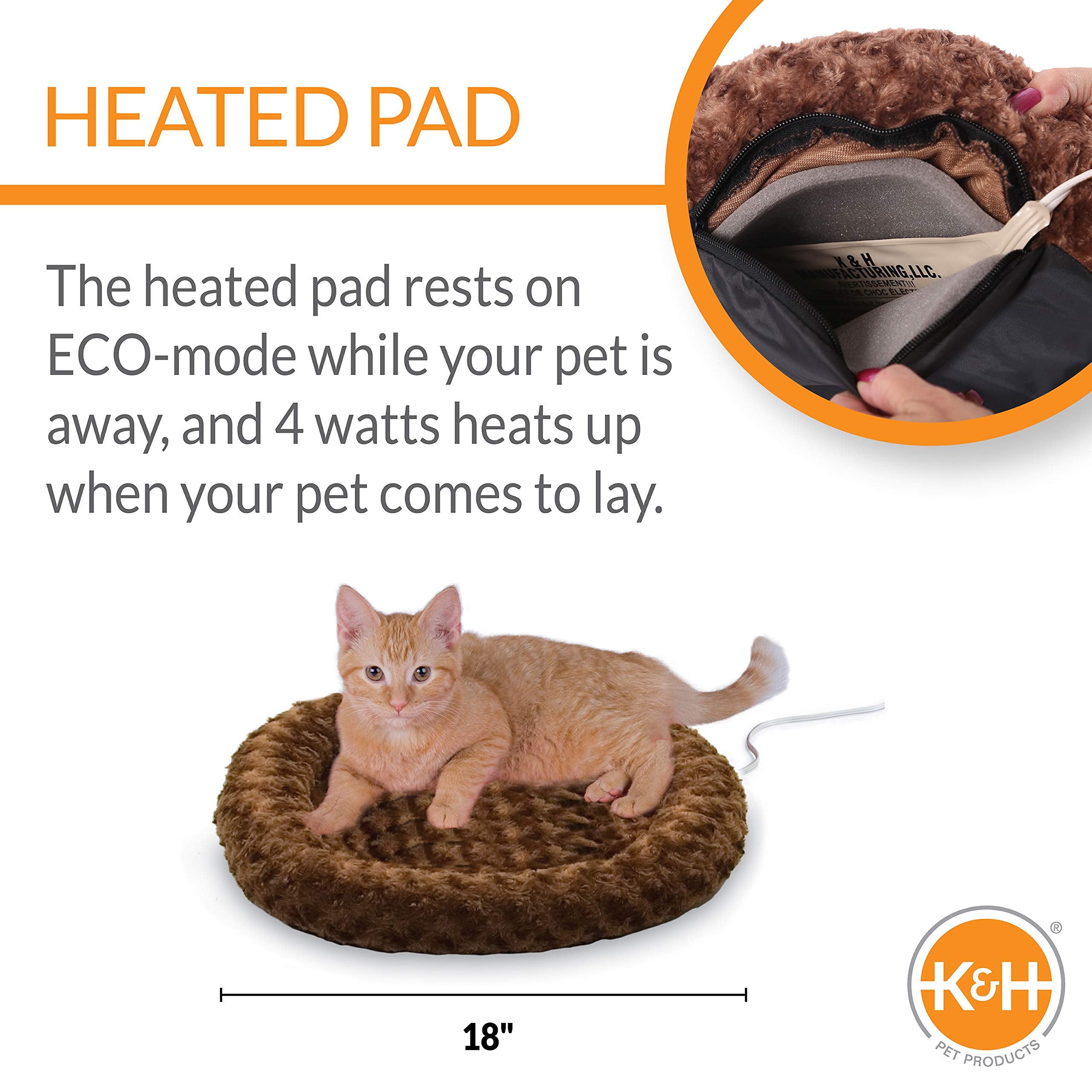 K&H Thermo-Kitty Fashion Splash — coussin orthopédique pour soutien et confort