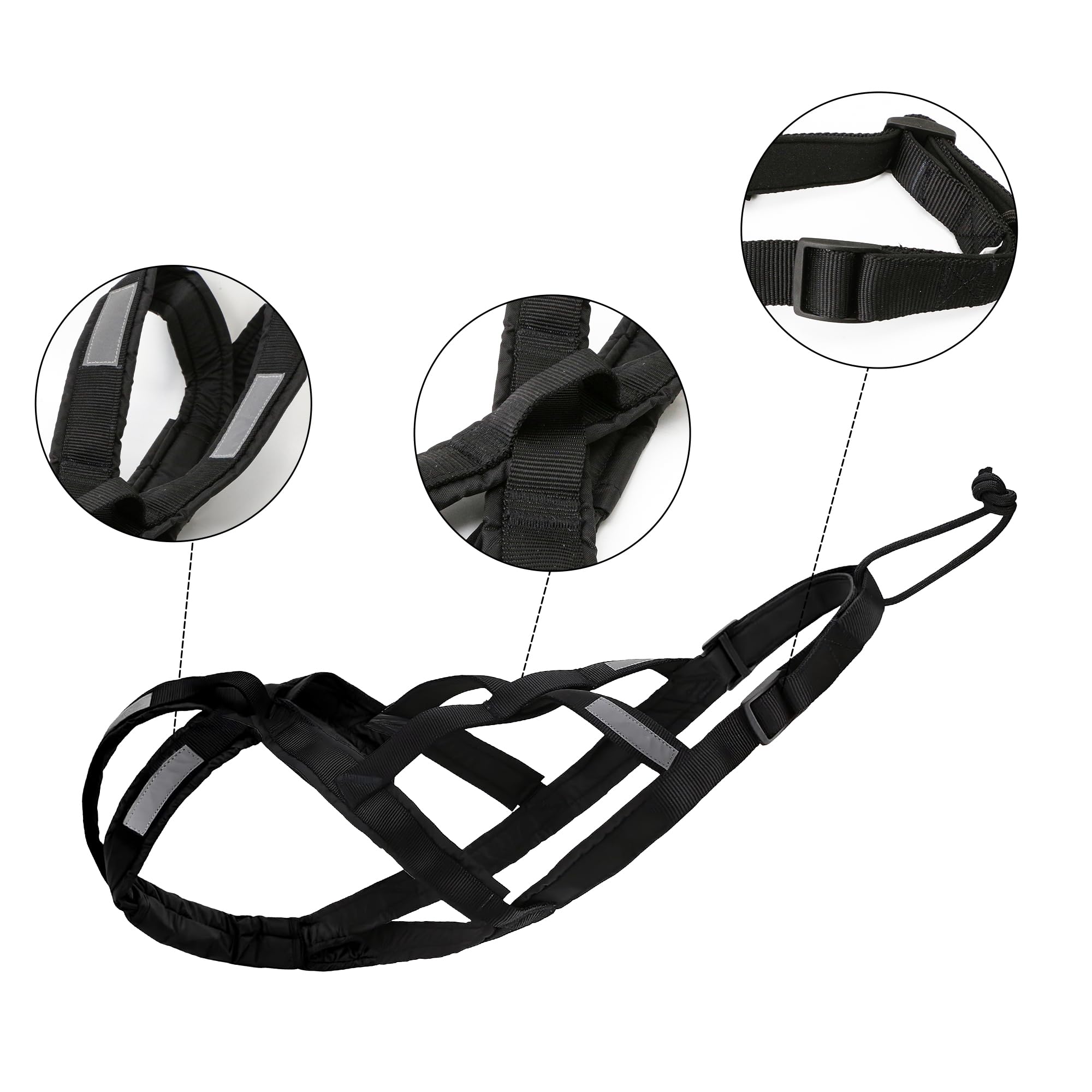 KH866 harnais pour bikejoring et skijoring X-back stabilité et traction maîtrisée.