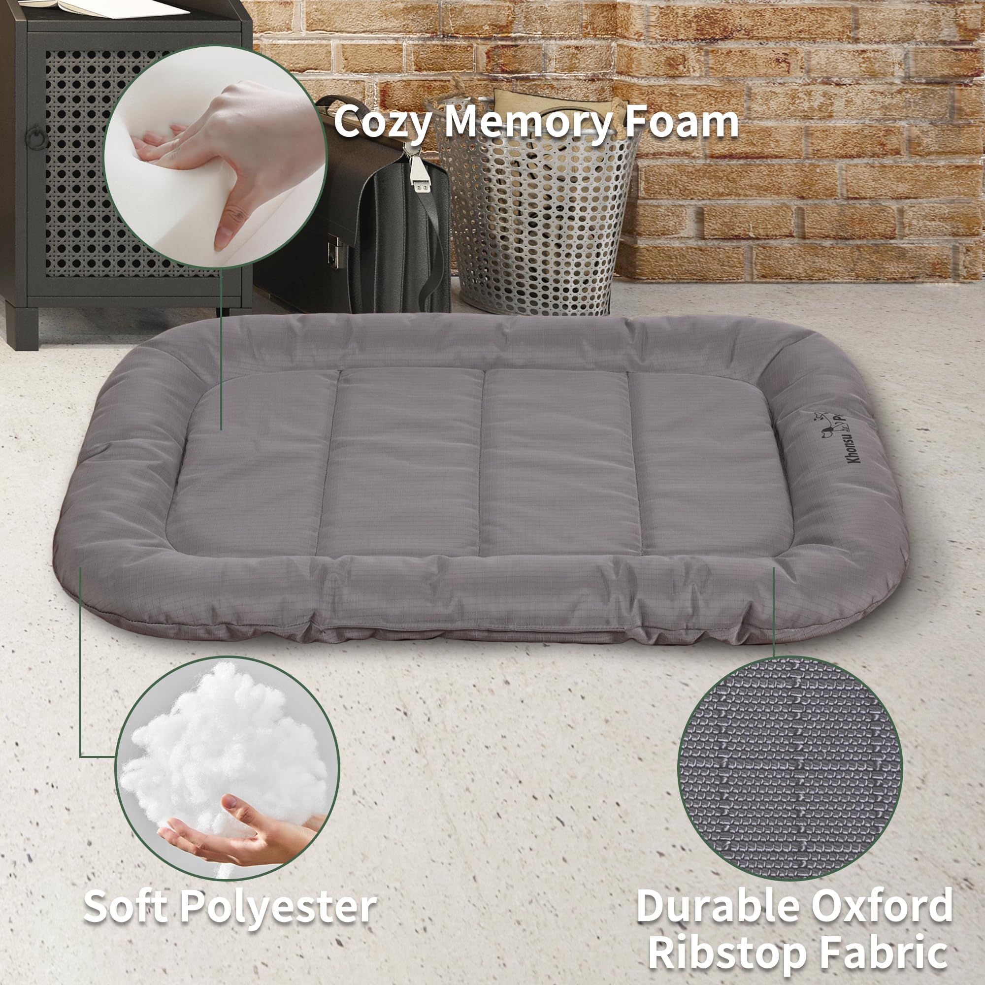 KHONSU PET lit durable, texture anti-rayures sur sols variés