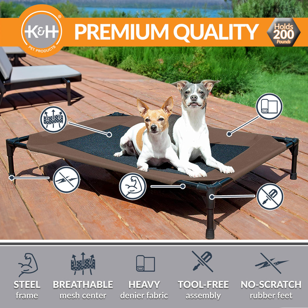 Cadre métallique du lit-cot K&H, structure solide pour chien.