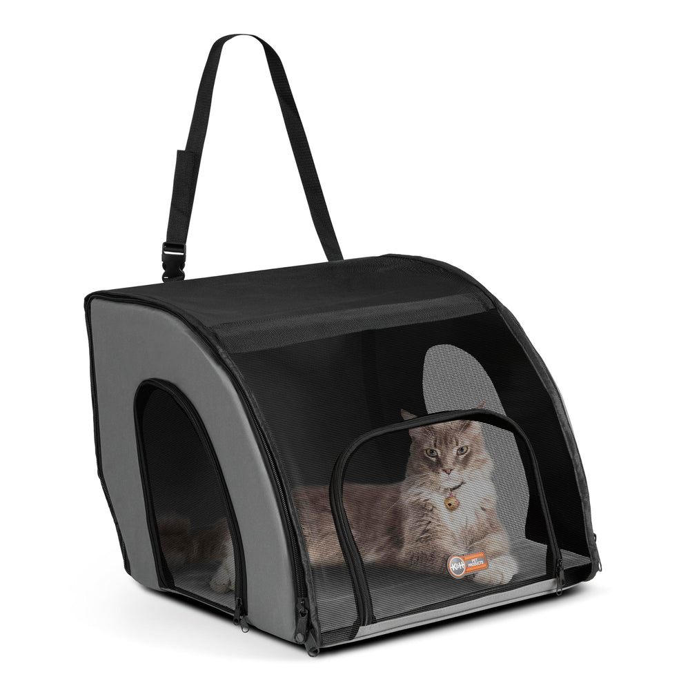 Dimensions Petit 17x16x15 po, adapté petits animaux jusqu’à 10 lb.