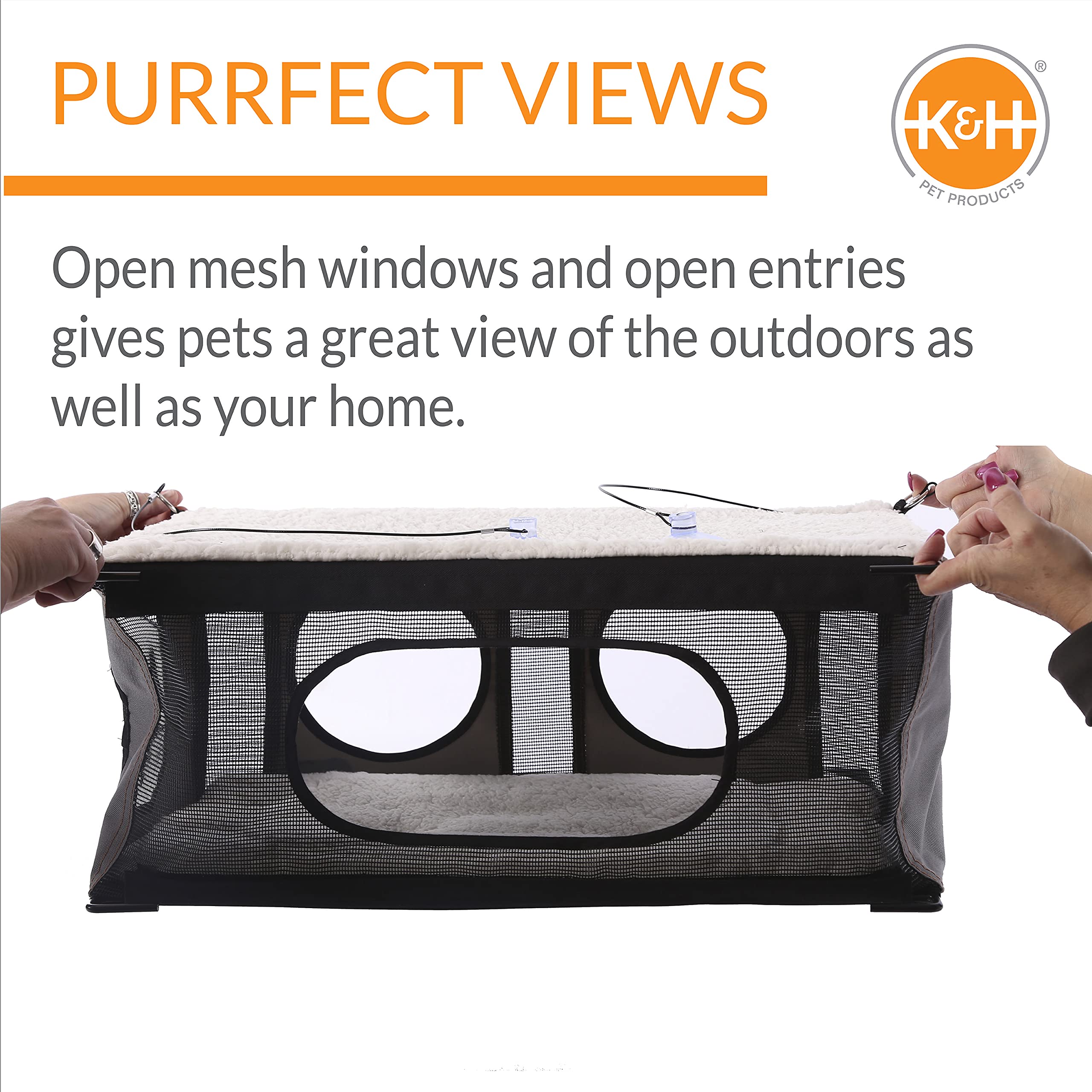 K&amp;H EZ Mount Penthouse: maillage ouvert et grandes fenetres pour une vue claire.