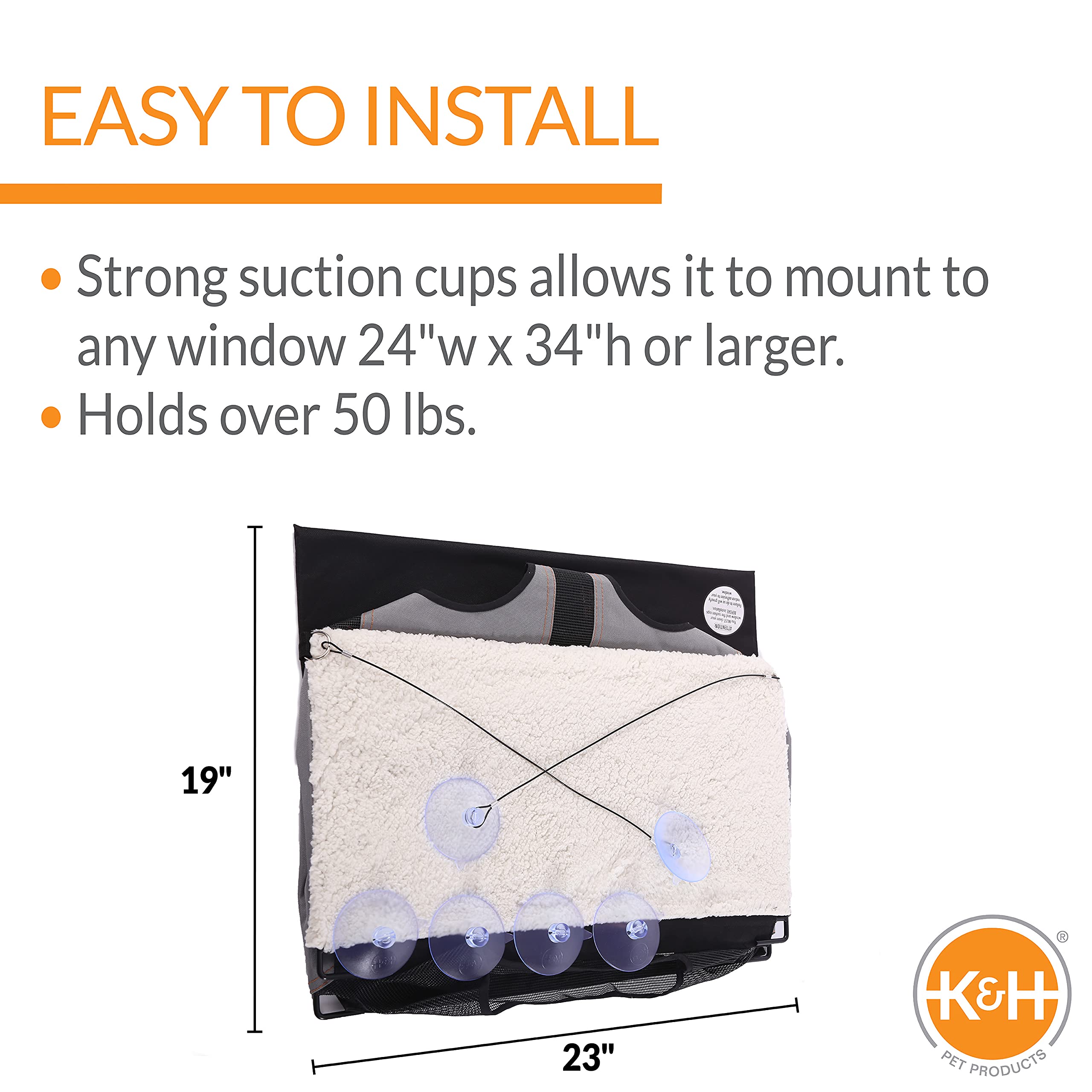 K&amp;H EZ Mount Penthouse: rebord intégré sécurisé pour entrer et se reposer.