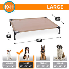 K&H housse amovible lavable pour lit chien élevé.