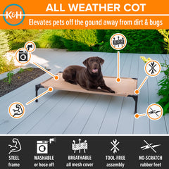 K&H lit-chien elevé hamac respirant soutient les articulations.
