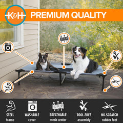 Hamac respirant K&H Pet Products, maille favorisant la circulation d’air.