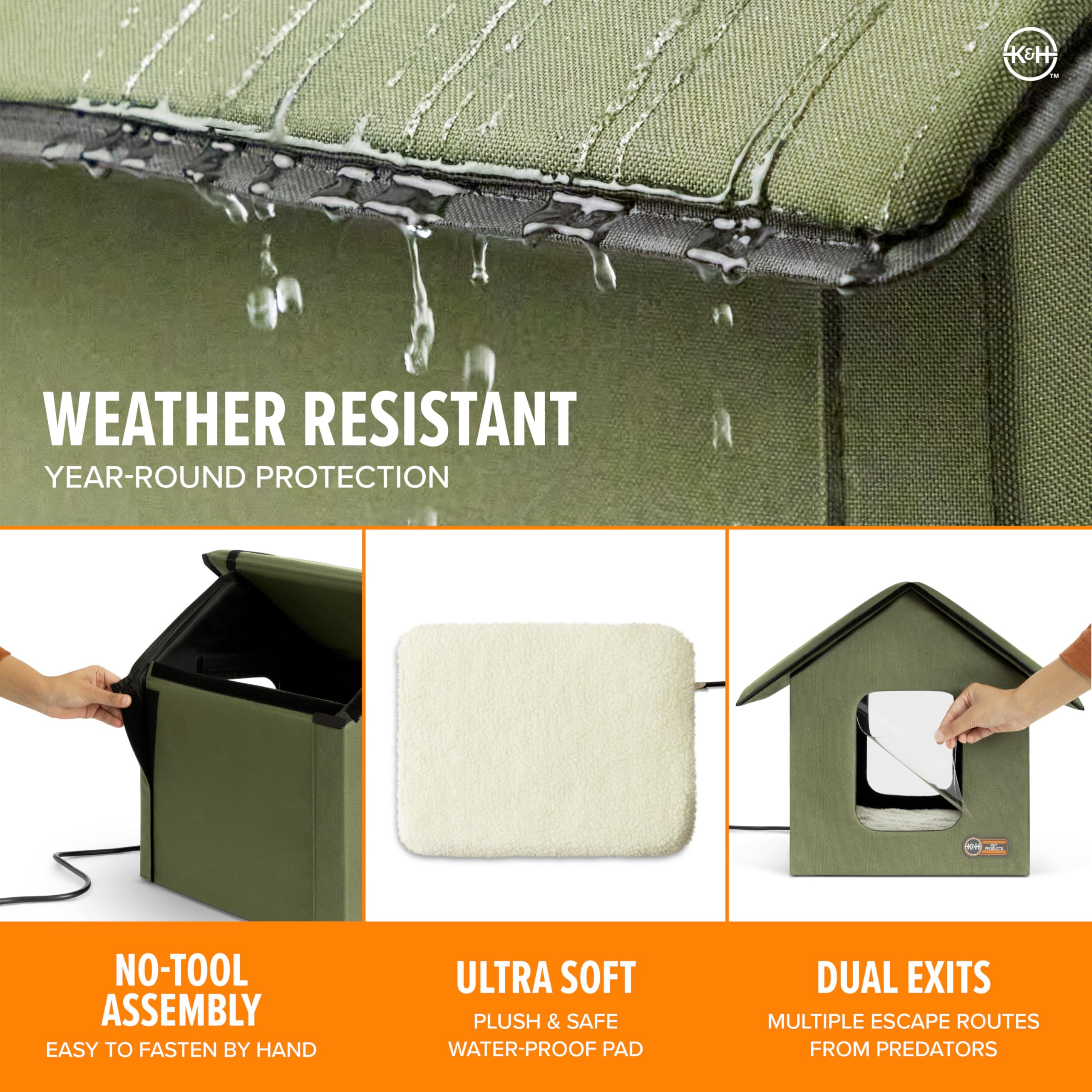 Lit chauffant 20W intégré pour chaleur adaptée.