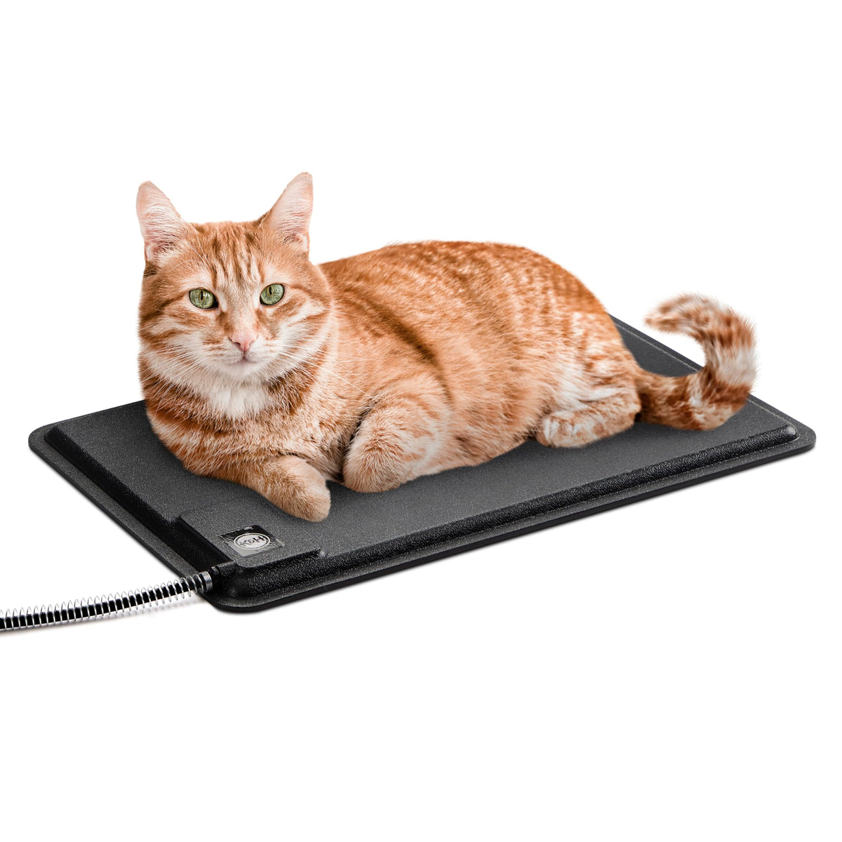 Tapis chauffant K&H pour chat en extérieur, chaleur sécurisée.