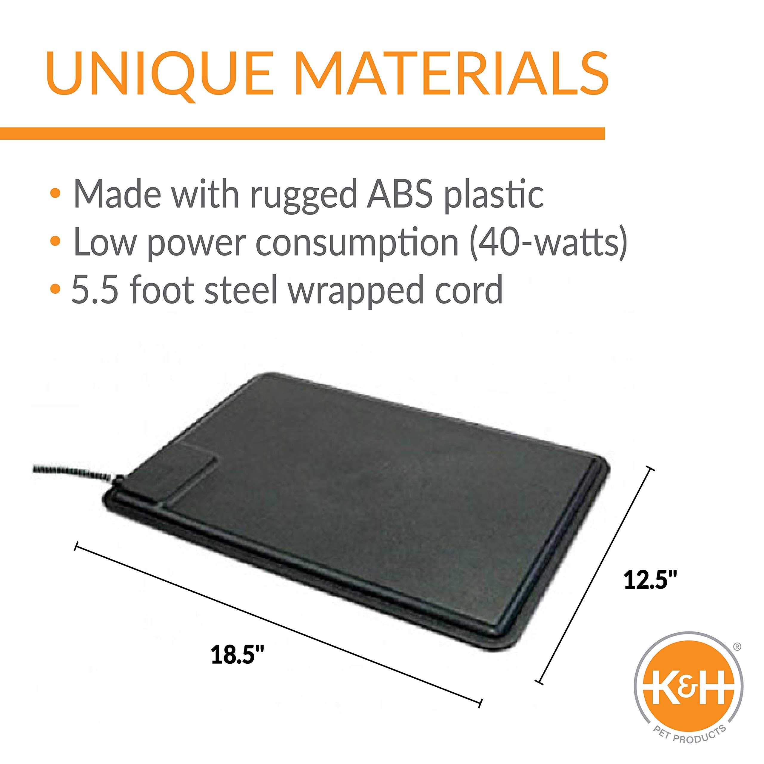 Tapis K&H avec thermostat automatique pour usage intérieur et extérieur.
