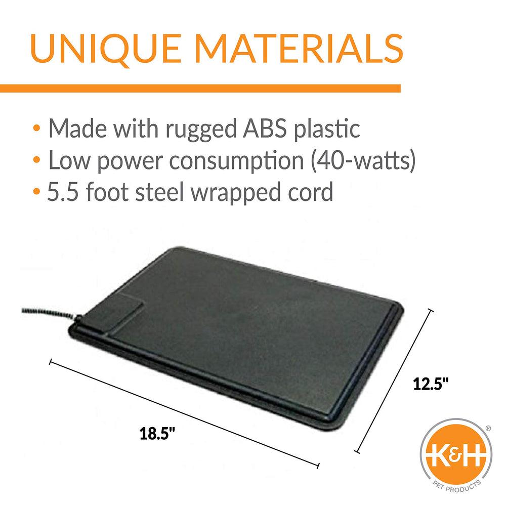Tapis K&H avec thermostat automatique pour usage intérieur et extérieur.