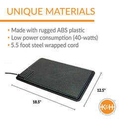 Tapis K&H avec thermostat automatique pour usage intérieur et extérieur.
