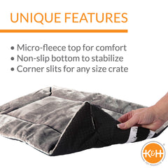 Surface microfleece douce sur le dessus pour un repos réconfortant.