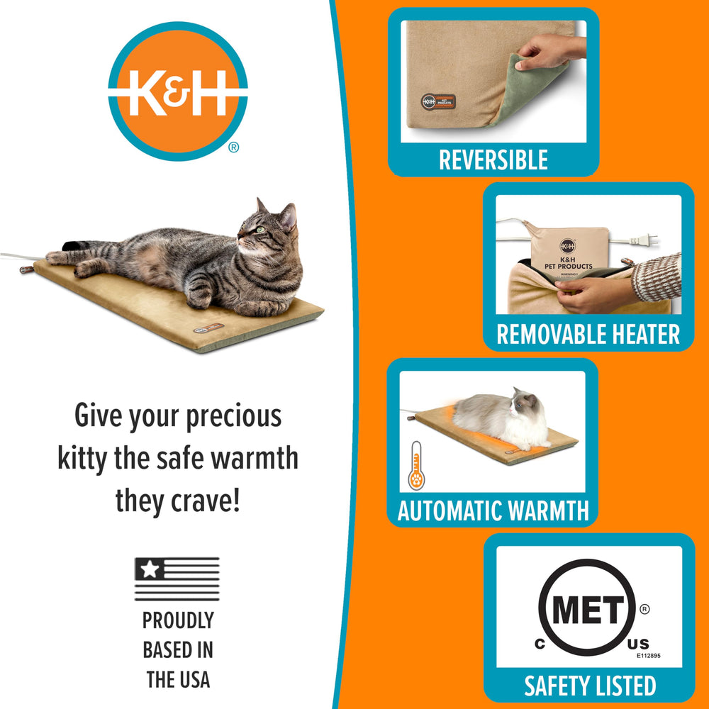 khp-thermo-kitty-mat 12-5x25 pouces s'adapte à la plupart des espaces.