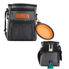KHPR pochette d'entrainement chien croquettes gris fonce: rangement pratique lors des sorties.