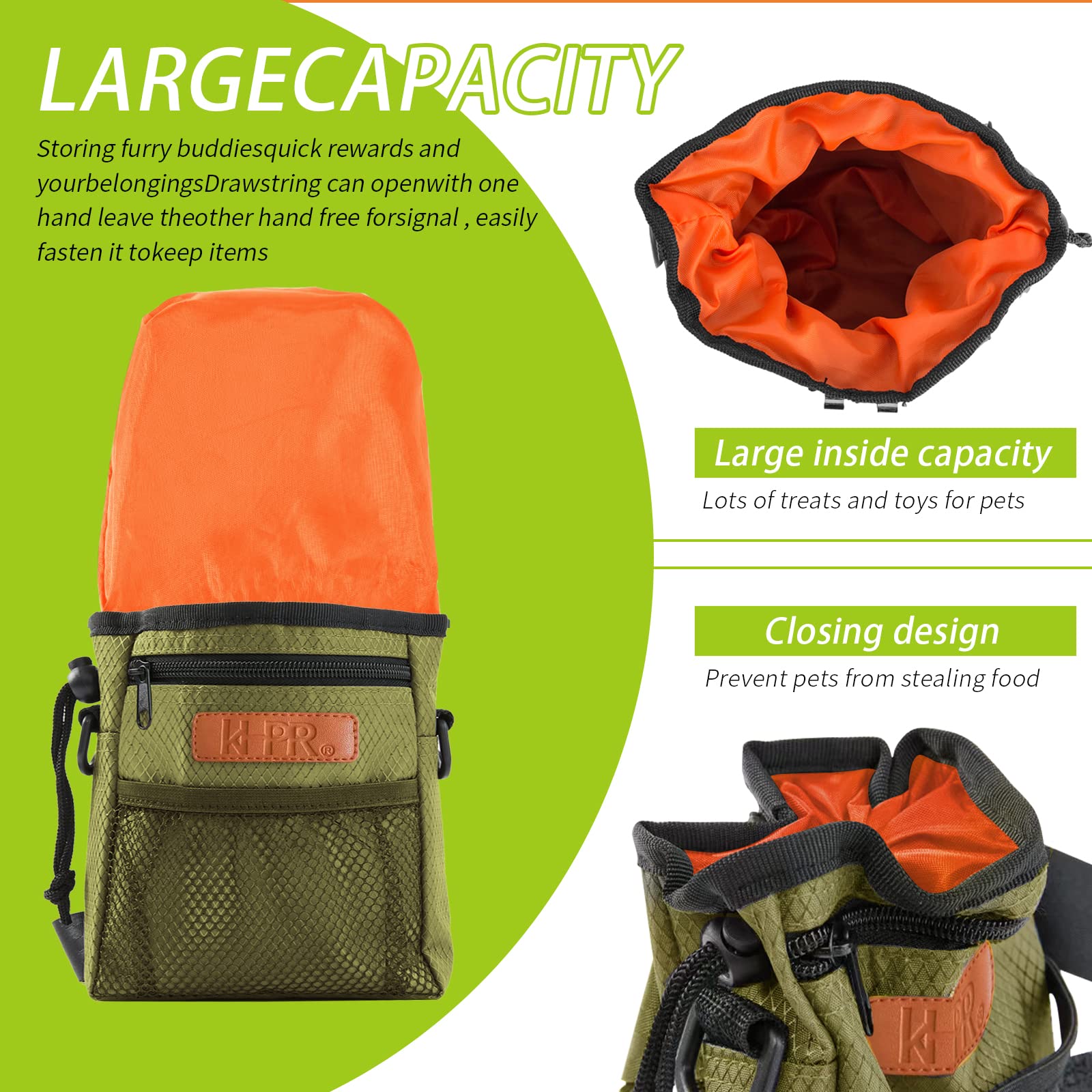 KHPR sac dressage chien bol silicone pliable inclus