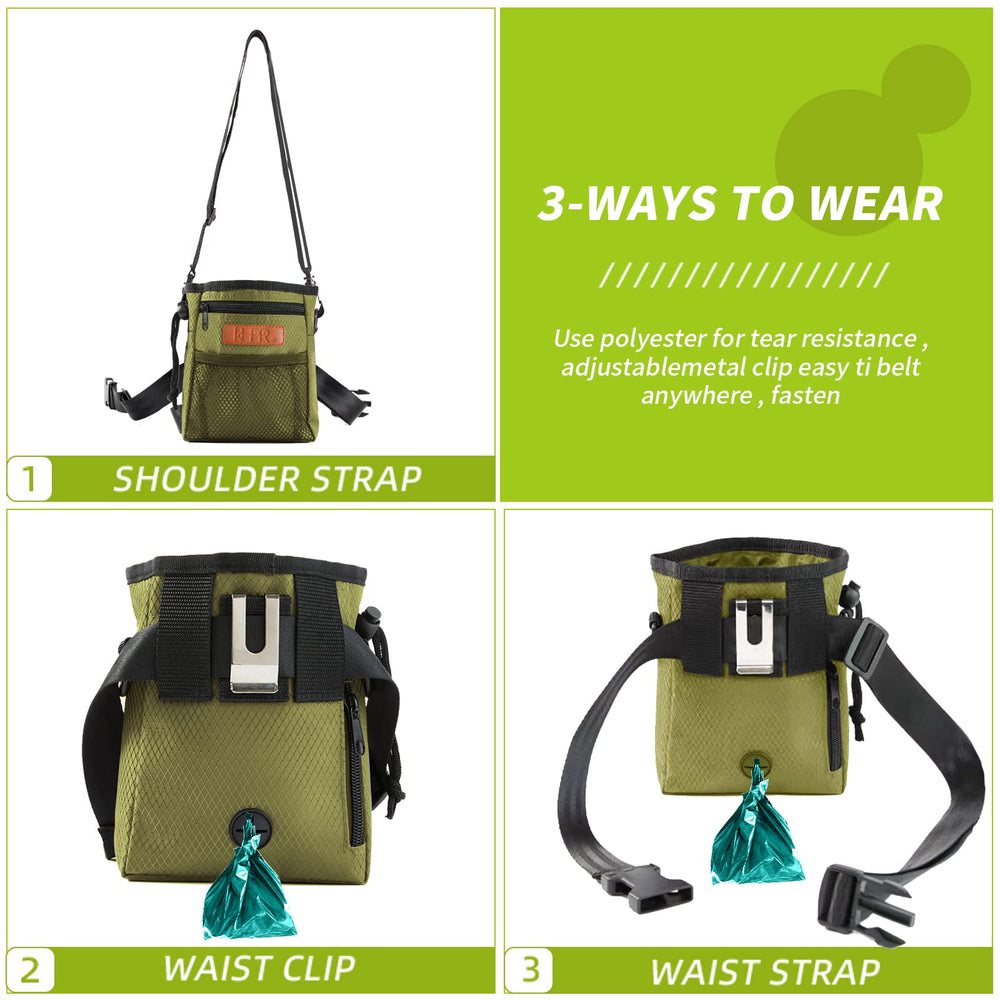 KHPR sac dressage chien poches zippées et filet externe