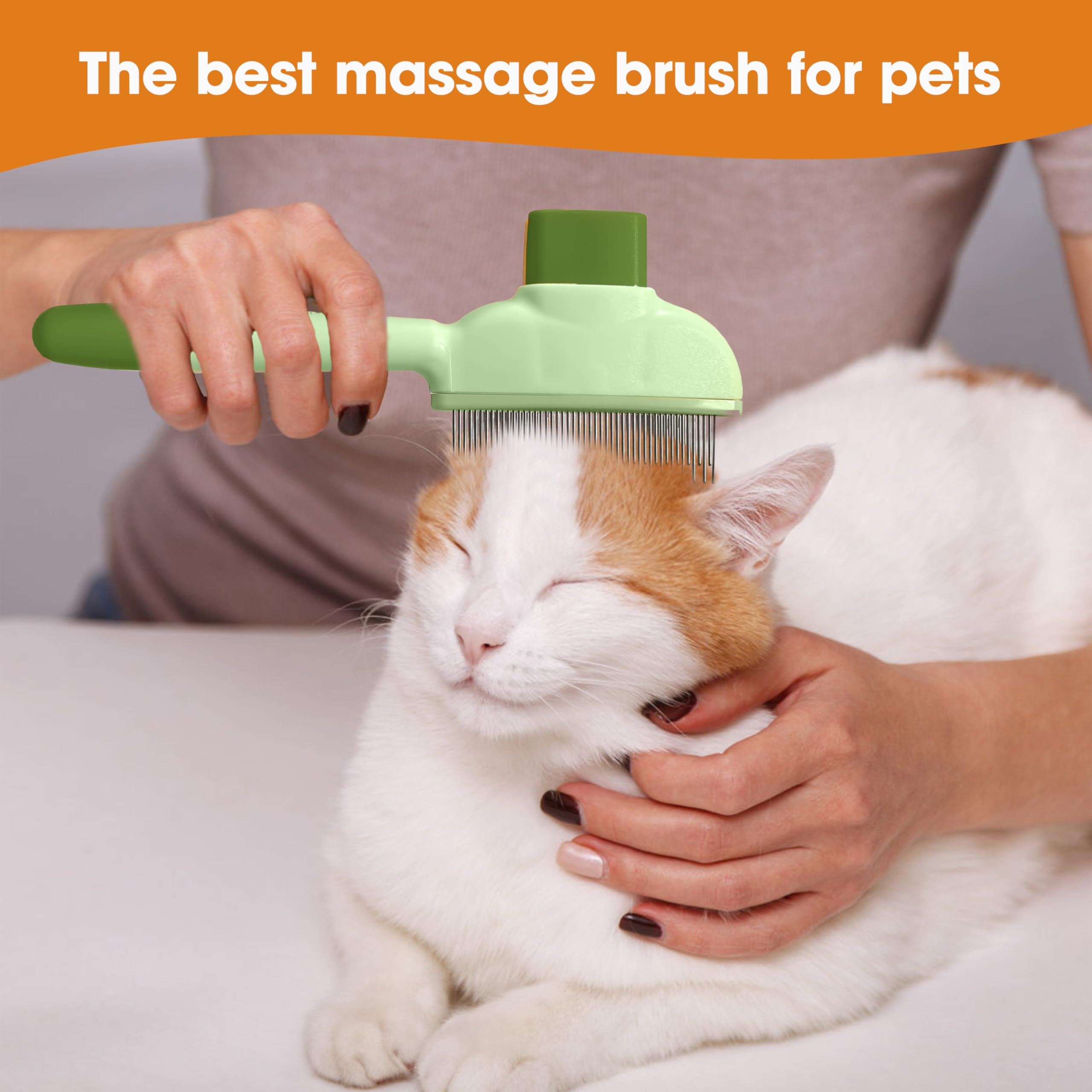 Brosse KHQBG pour petits animaux, entretien rapide du pelage et des nœuds.