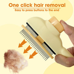 Brosse KHQBG nettoyage par bouton, toilettage rapide et pratique.