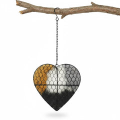 KHUVEZW Coeur-nid-oiseau artisanal, refuge décoratif et réutilisable pour les oiseaux du jardin.