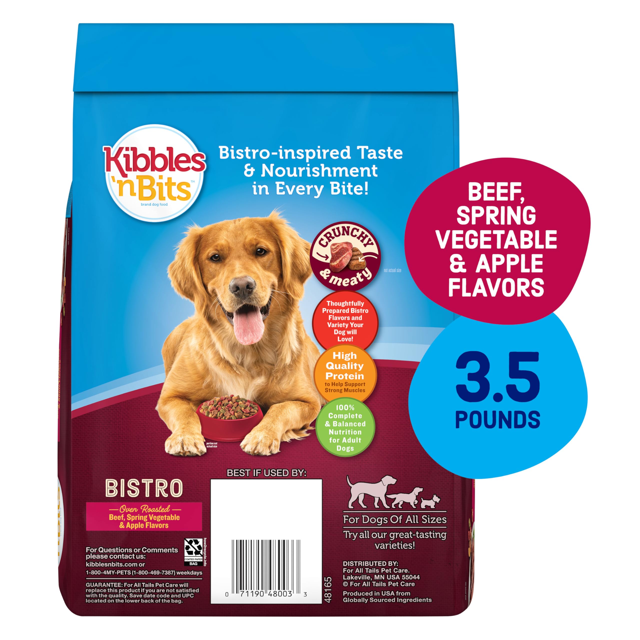Kibbles 'n Bits Bistro pomme naturelle pour douceur subtile.