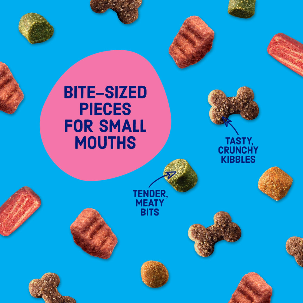 Poids et activité: sachet Mini Bits adapté pour petit chien.
