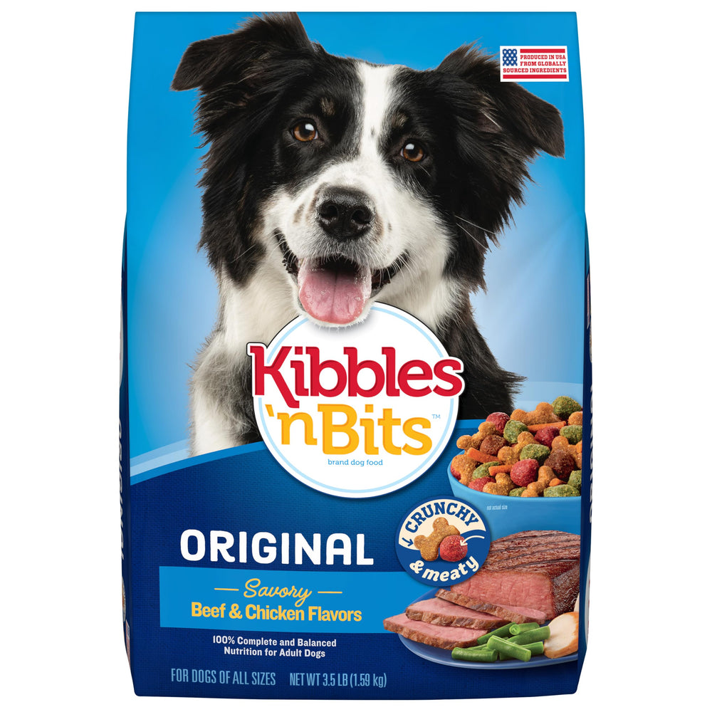 Kibbles ’n Bits Original, sac 3,5 lb, pratique pour les repas quotidiens de votre chien.