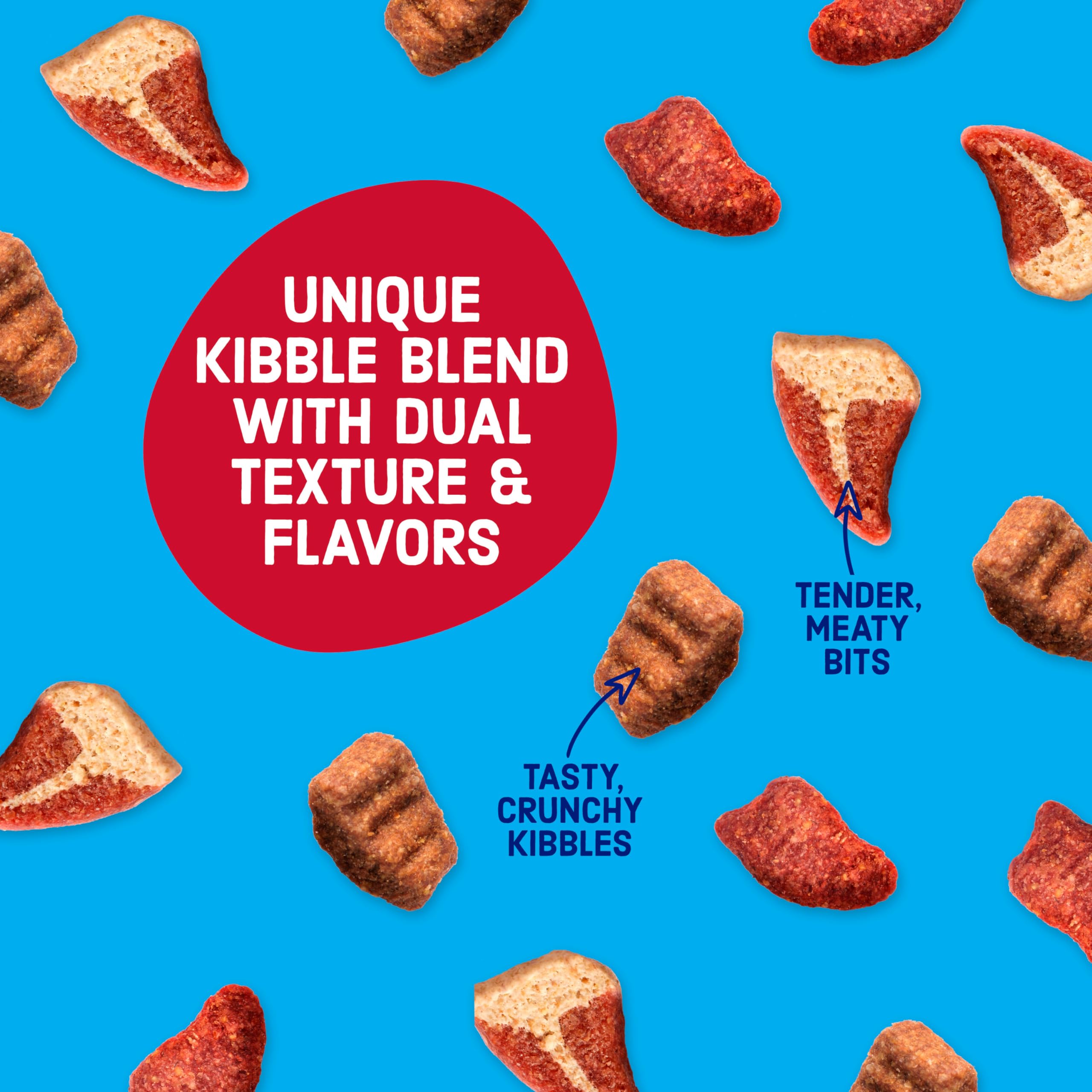 Kibbles 'n Bits Triple Steak portions faciles à doser pour tout poids.