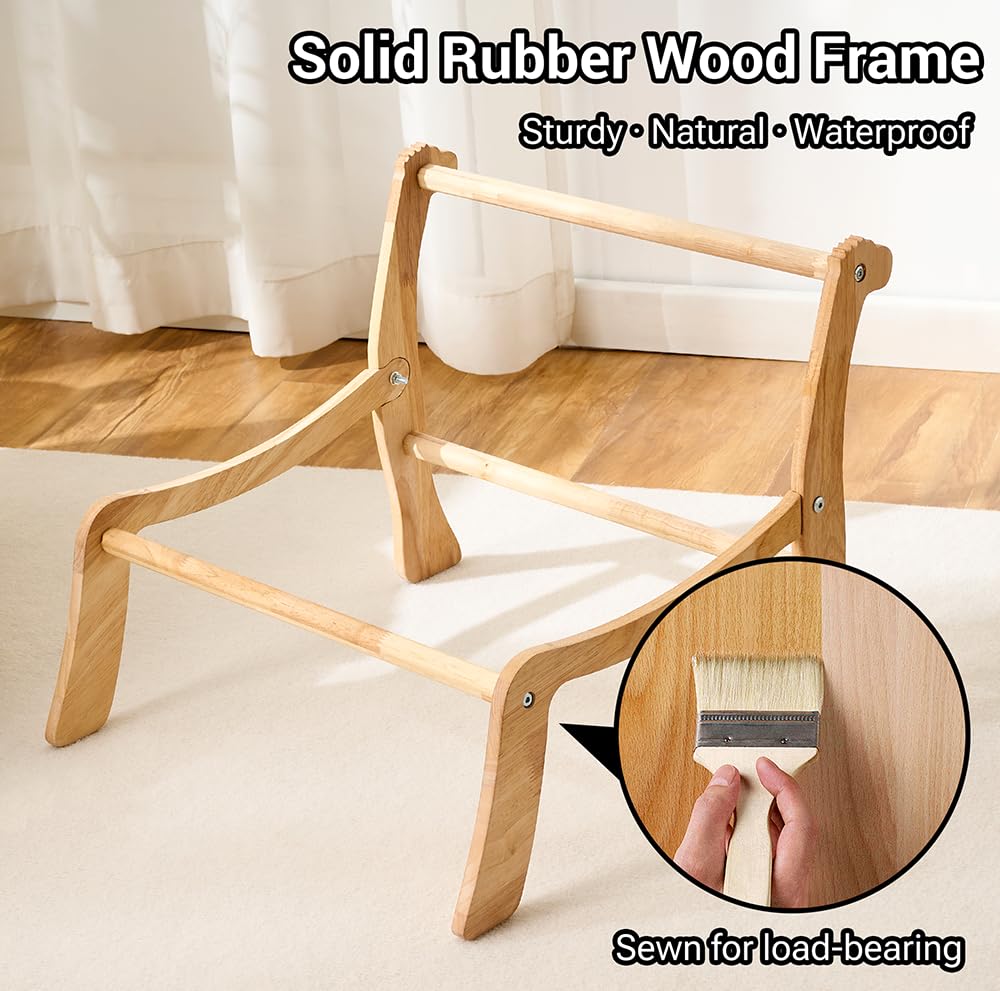 Structure stable en bois pour chats actifs.