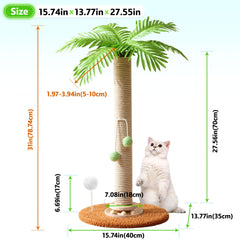 Kicari grattoir-chat-tronc-sisal, corde robuste adaptée aux griffades variées.