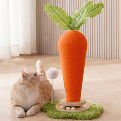 Kicari griffoir chat carotte-feuilles design stimule le jeu et l’exploration.