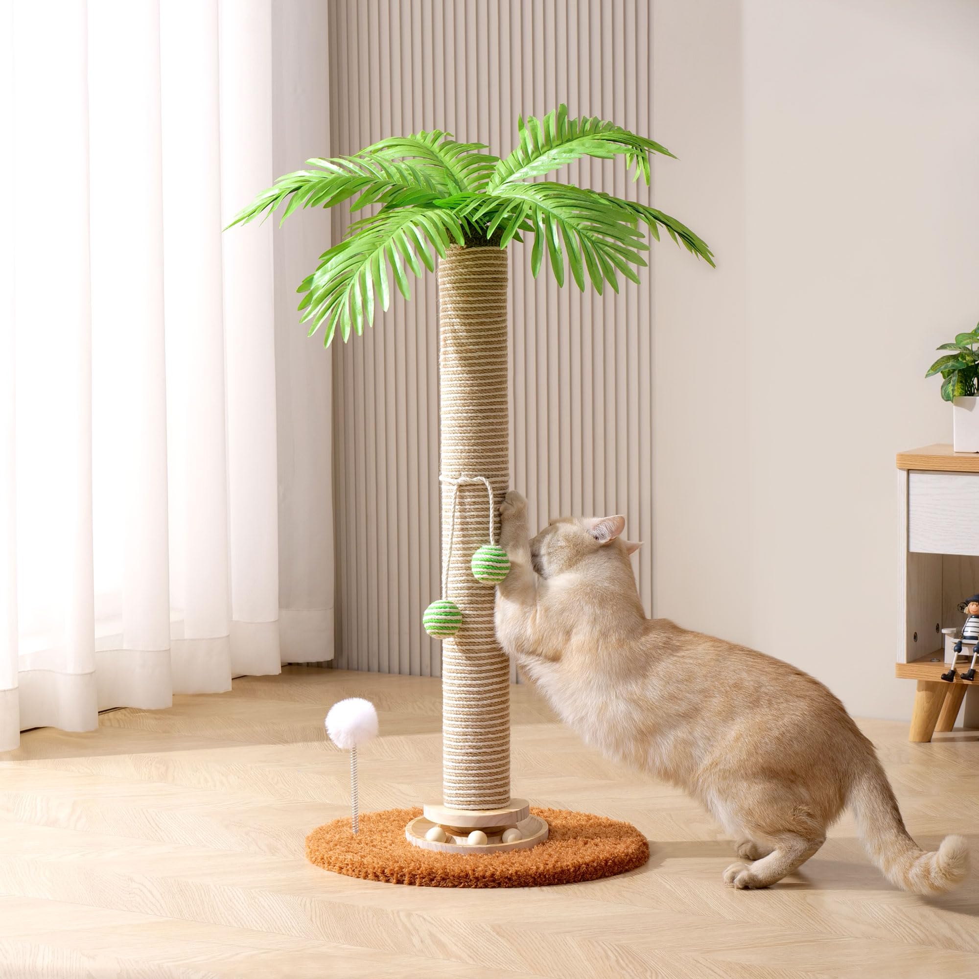 Kicari silhouette-arbre-chat-palme, espace compact sans négliger le divertissement.