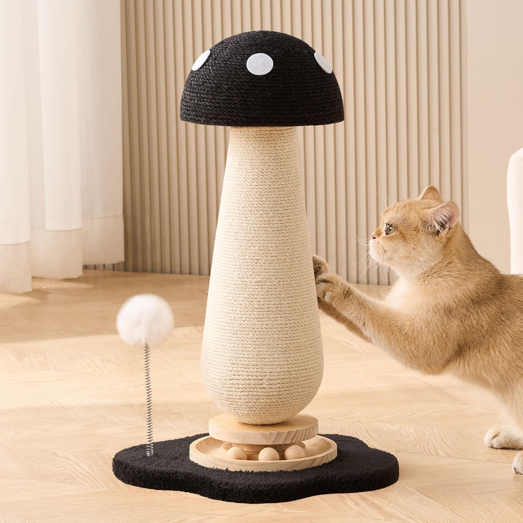 Kicari tour champignon-grattoir intérieur attire le chat et protège les meubles.