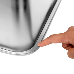 Kichwit litière en inox, angles arrondis pour un nettoyage sûr et fluide
