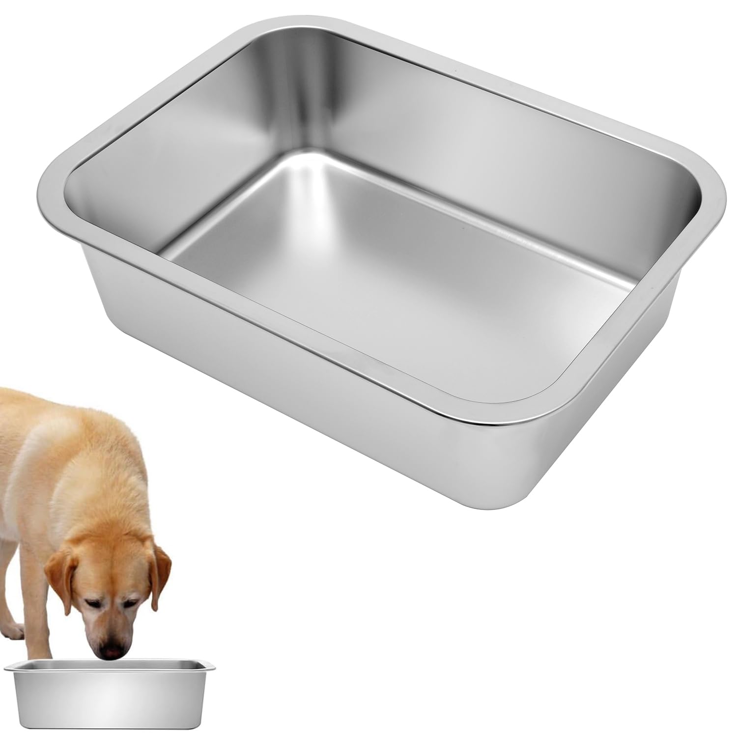 Bol Kichwit en acier inoxydable grand format pour chiens