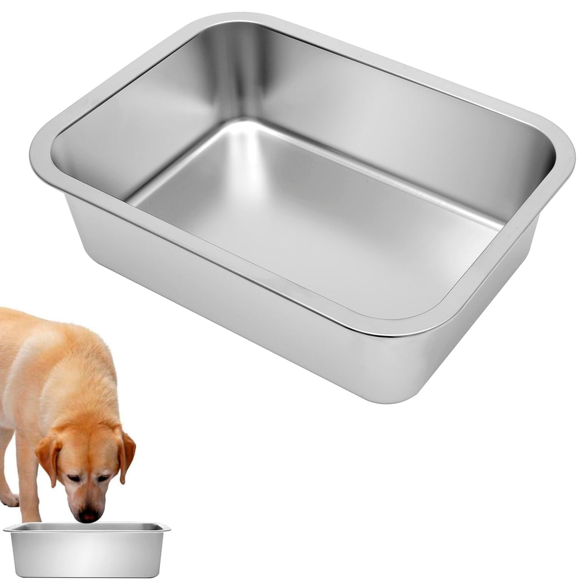 Bol Kichwit en acier inoxydable grand format pour chiens